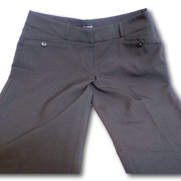 Flirtations Black Stretch Low Rise Career Business Comfort Pants 13 - Picture 2 of 3